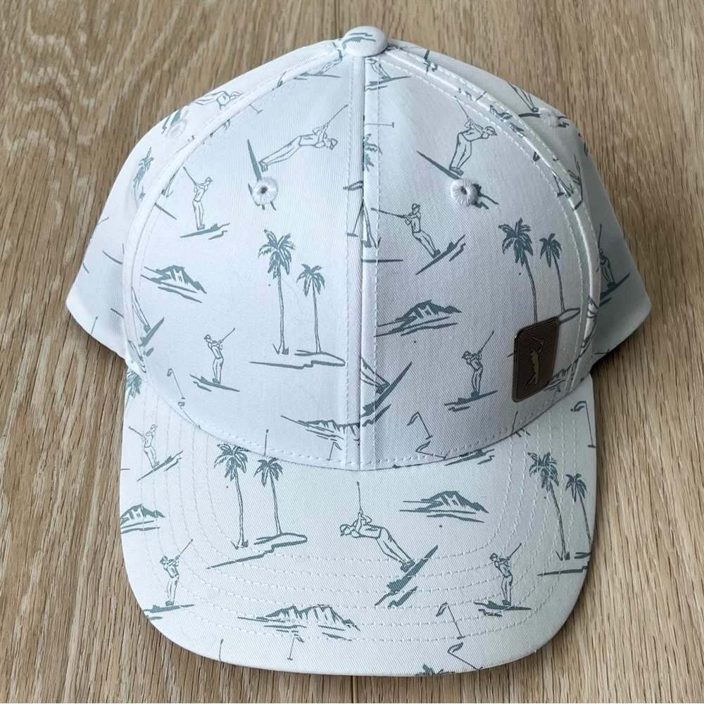 PGA Tour White and Gray Golf Cap
